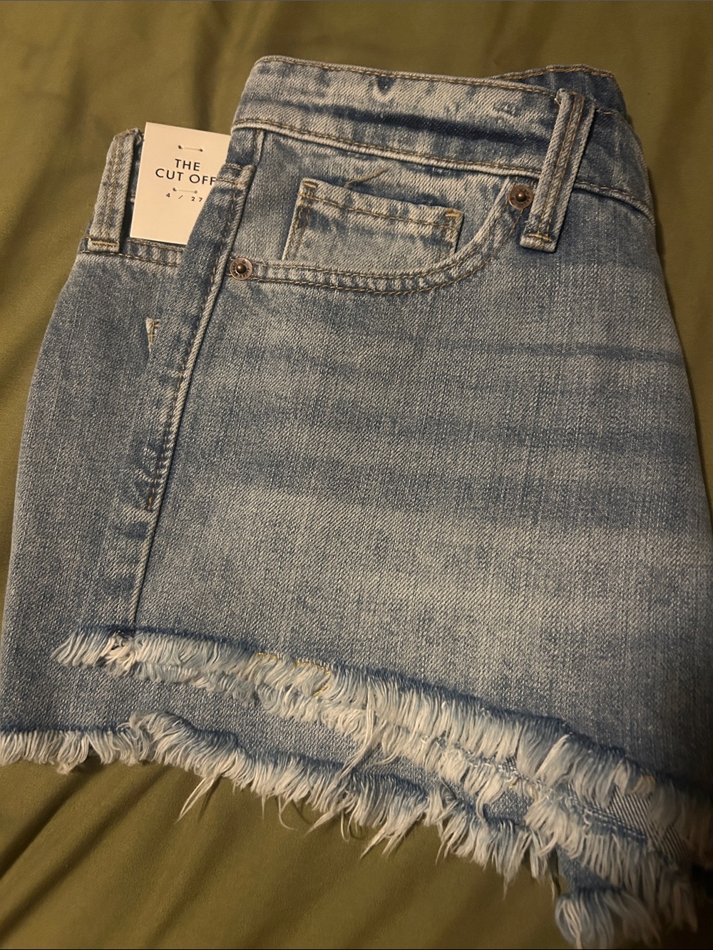 Lucky Brand Light Blue Frayed Hem Denim Cutoff Shorts